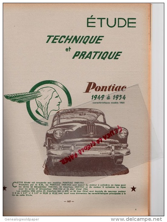 RTA - REVUE TECHNIQUE AUTOMOBILE- PONTIAC 1949 A 1957- 4CV - PUB A. DELOMBRE PARIS - AOUT 1955- N° 112 - Auto/Moto