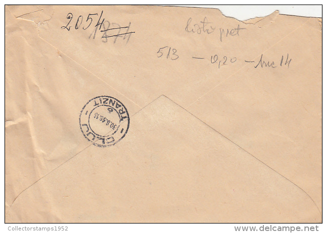 19620- RADIO, STAMPS ON REGISTERED COVER, 1968, ROMANIA - Covers & Documents