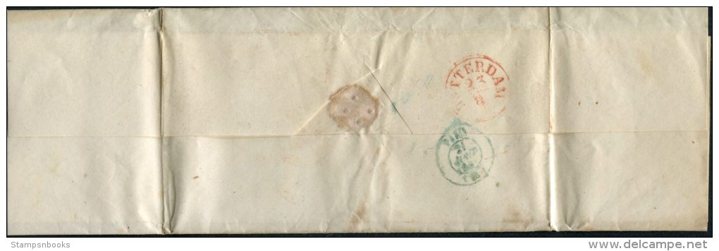 1844 USA New York Transatlantic Entire - Rotterdam Netherlands - …-1845 Prephilately