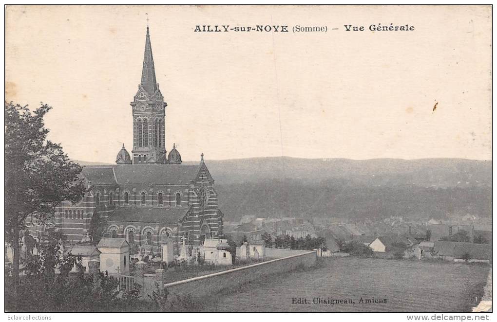 Ailly Sur Noye      80      Eglise Et Vue Générale - Ailly Sur Noye