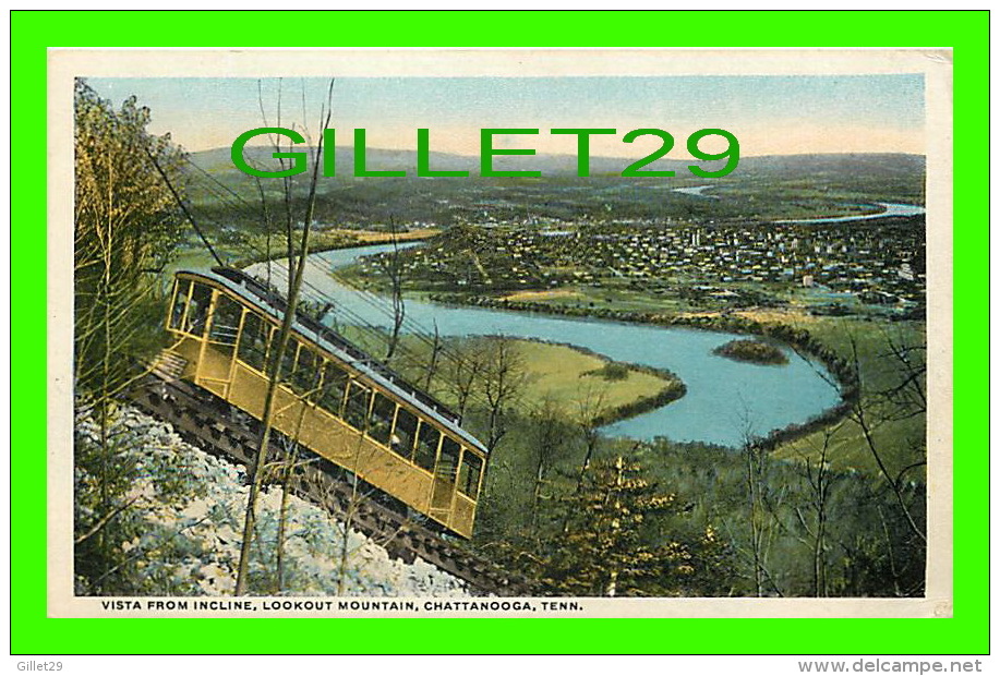 CHATTANOOGA, TN - VISTA FROM INCLINE, LOOKOUT MOUNTAIN - TRAVEL IN 1920 - PUB. BY PAYNEGO - - Chattanooga