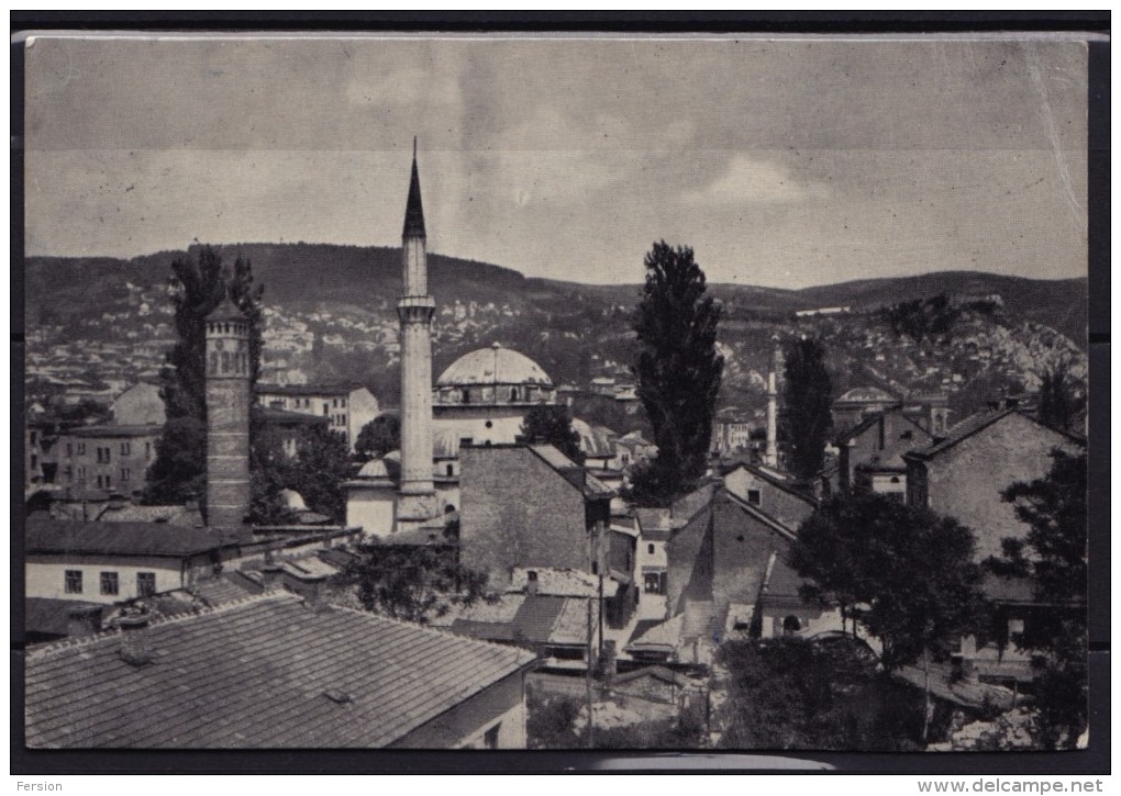 1958SARAJEVO / Sahat-kula - Gazi Husrev-beg Mosque Begova Dzamija / Mosque Minaret - YUGOSLAVIA - BOSNIA - Islam