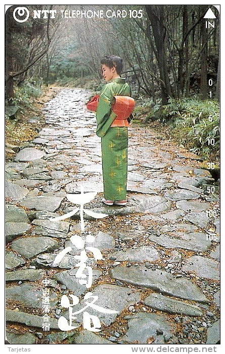 TARJETA DE JAPON DE UNA JAPONESA DE 105 UNITS (290-281-1989) MUJER-WOMAN - Japón