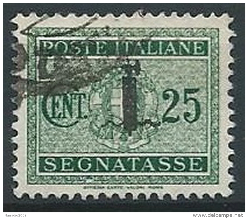 1944 RSI USATO SEGNATASSE FASCETTO 25 CENT - W189 - Portomarken