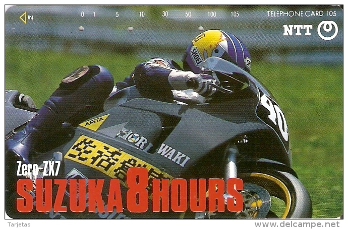 TARJETA DE JAPON DE UNA MOTO EN SUZUKA DE 105 UNITS (290-306-1989) MOTORBIKE - Japón