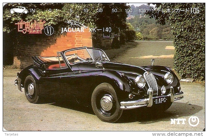 TARJETA DE JAPON DE UN COCHE JAGUAR DE 105 UNITS (250-330-1989) CAR - Japón