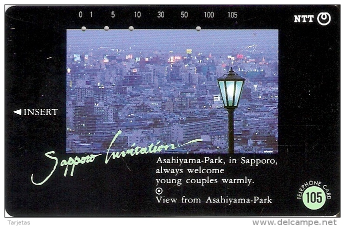 TARJETA DE JAPON DE SAPPORO INVITATION DE 105 UNITS (430-190-1989) - Japón