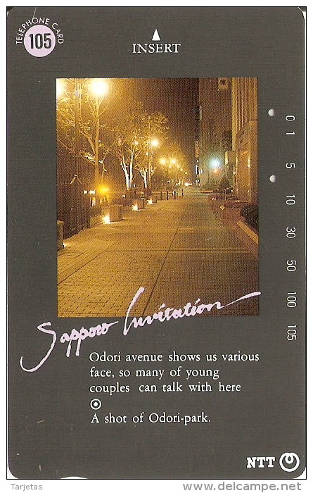 TARJETA DE JAPON DE SAPPORO INVITATION DE 105 UNITS (430-207-1989) - Japón