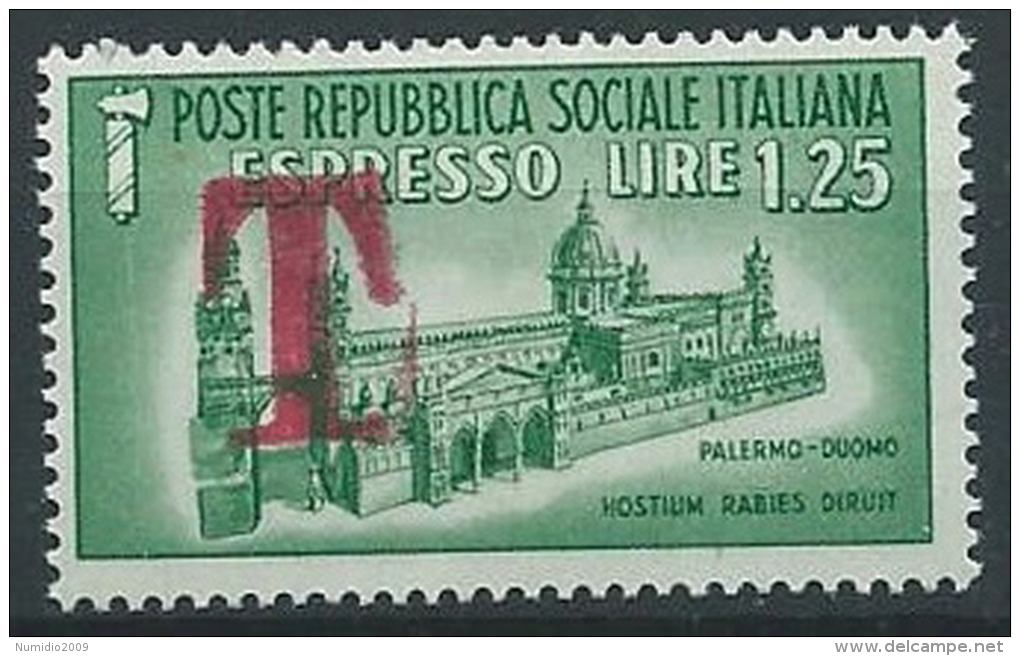 1944 RSI ESPRESSO SEGNATASSE DI EMERGENZA MNH ** - W194 - Taxe