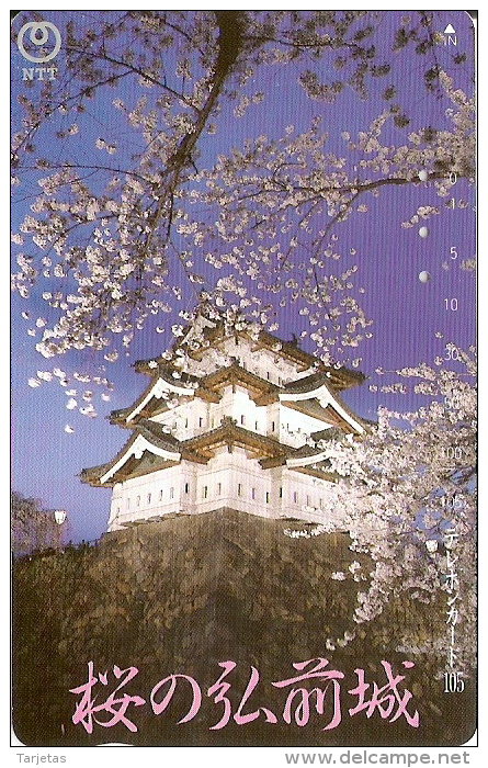 TARJETA DE JAPON DE UN PALACIO DE 105 UNITS (410-203-1989) - Japón