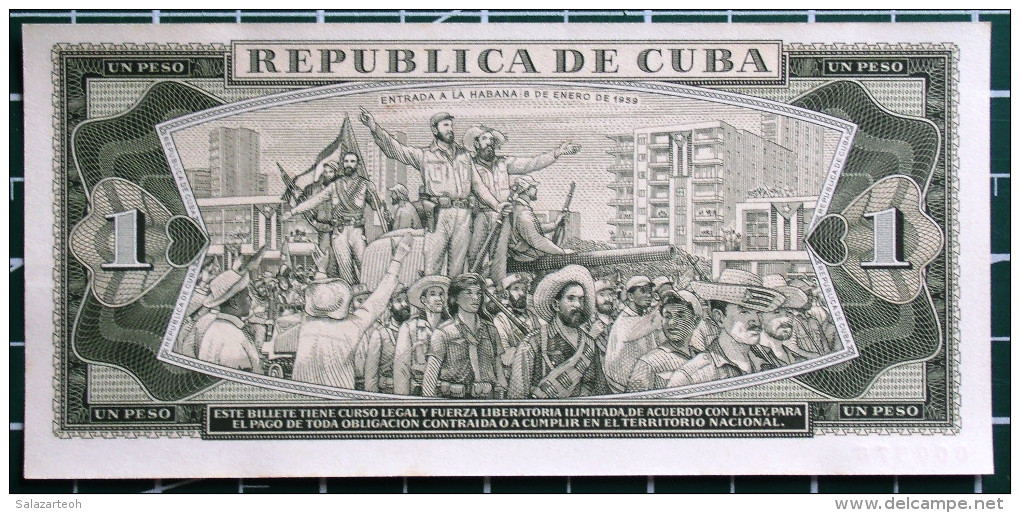 1969, SPECIMEN, Billete De Un Peso, UNC. Primera Decada De La Revolución. - Cuba