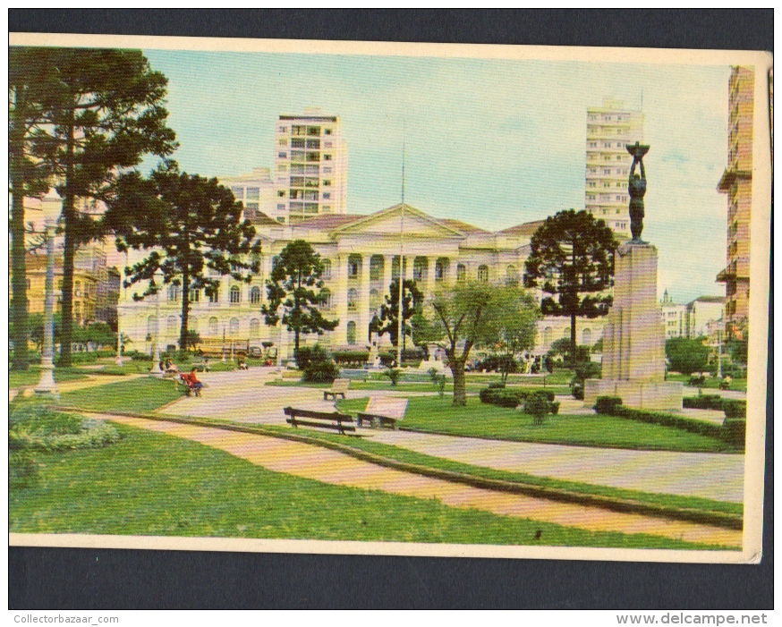 Curitiba Praca Santos Andrade Tarjeta Postal Vintage Original Postcard Cpa Ak (W4_1103) - Curitiba