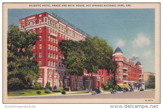 Majestic Hotel Annex And Bath House Hot Springs National Park Arkansas 1938 - Hot Springs