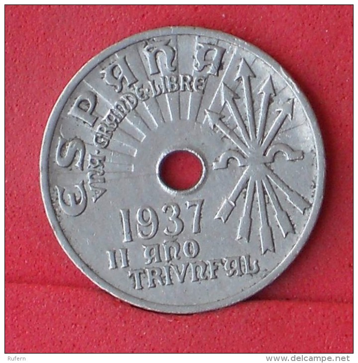 SPAIN  25  CENTIMOS  1937   KM# 753  -    (Nº11724) - 25 Centimos