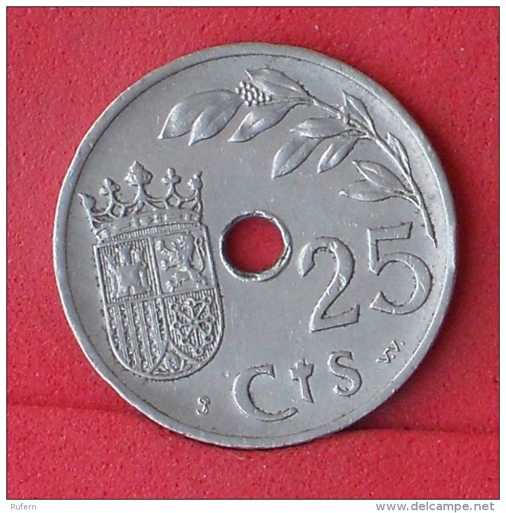 SPAIN  25  CENTIMOS  1937   KM# 753  -    (Nº11724) - 25 Centiemos