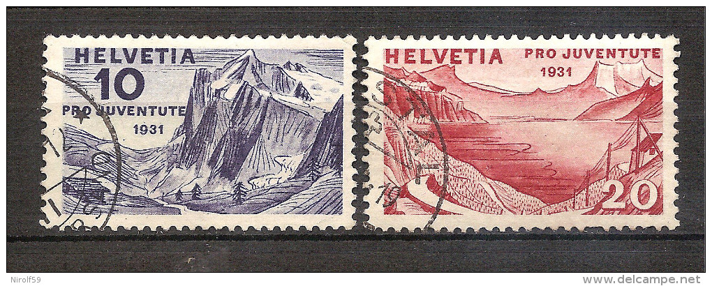 Switzerland 1931 - Wetterhorn And Lake Geneva - Used Stamps