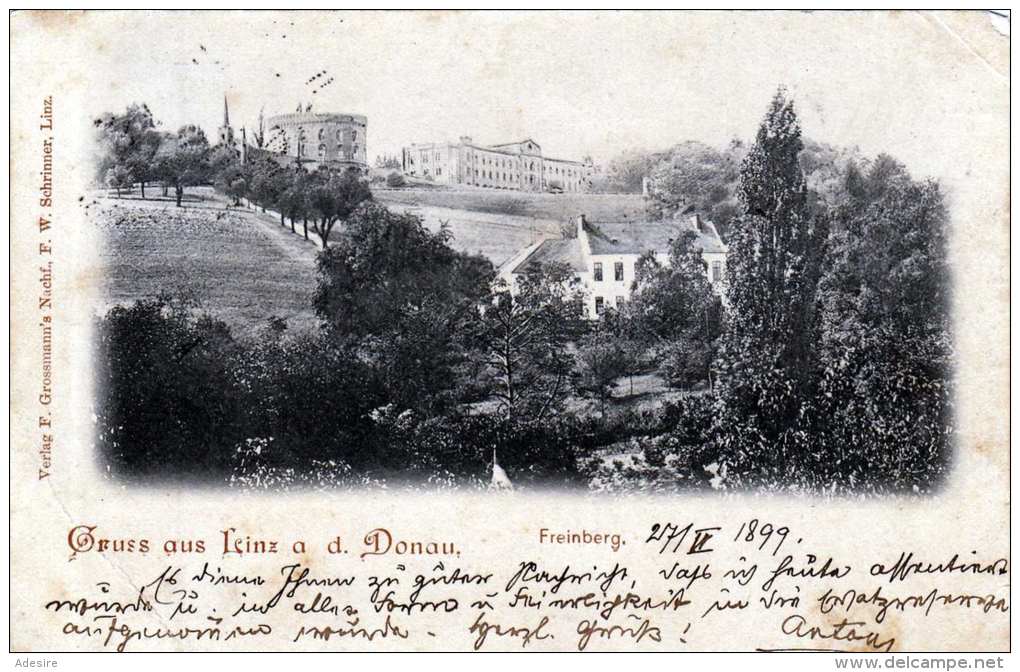 LINZ A.d. Donau - Freinberg, Karte Gel.1899 Von Linz &gt; Grein, 2 Kreuzer Frankierung - Linz