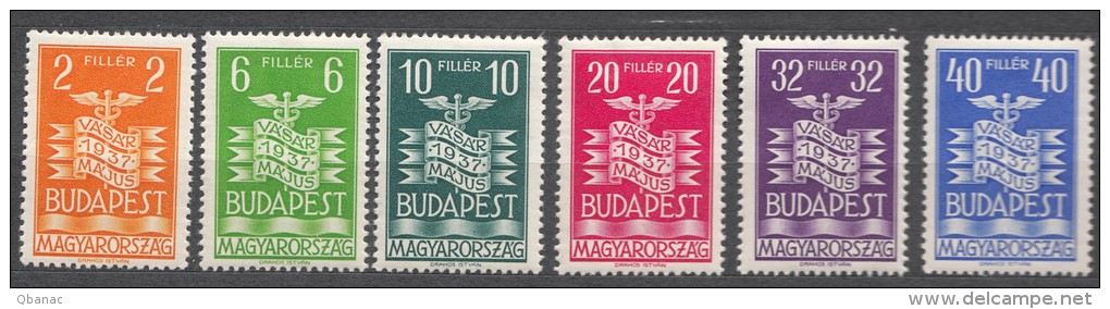 Hungary 1937 Mi#543-548 Mint Hinged - Unused Stamps