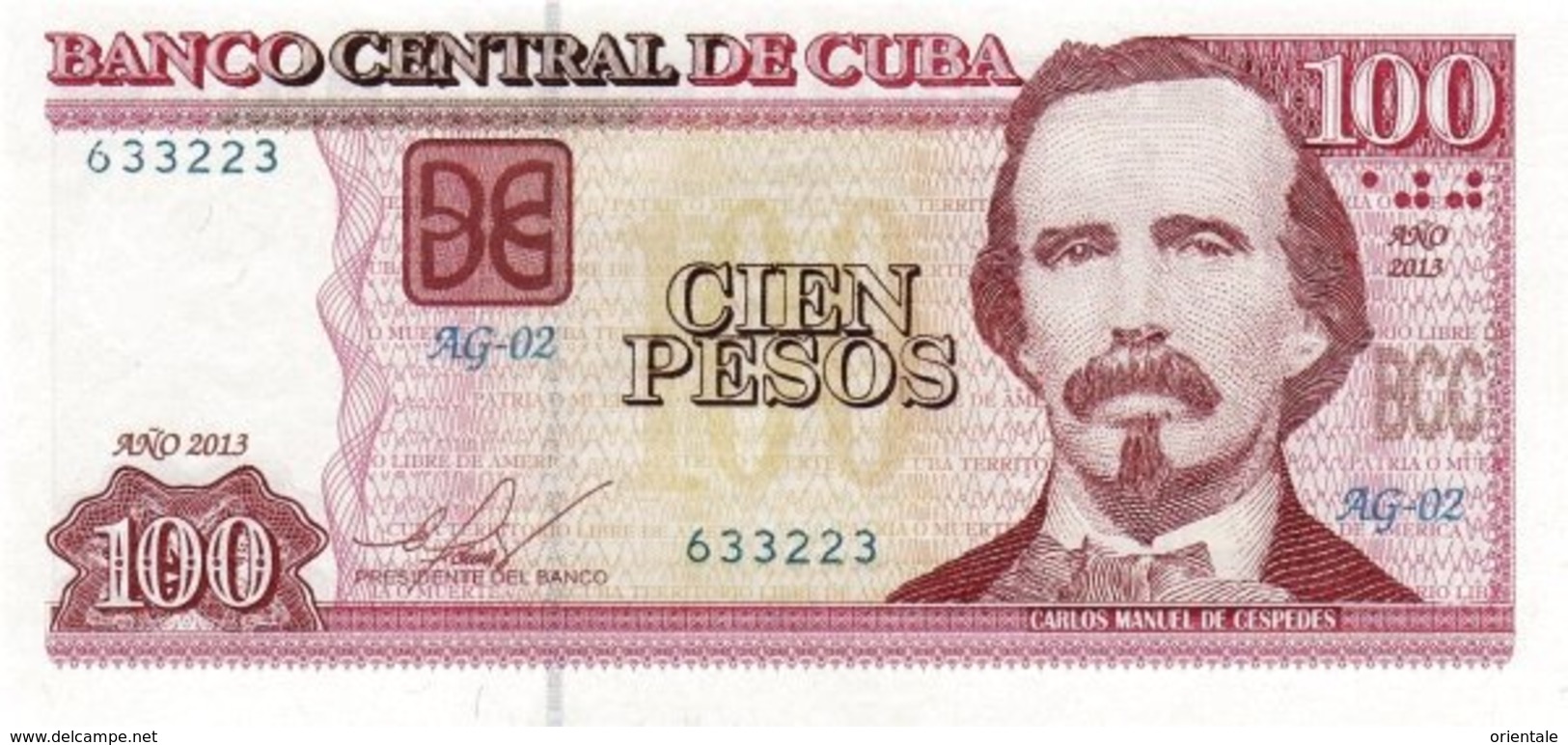 CUBA P. 129e 100 P 2013 UNC - Cuba