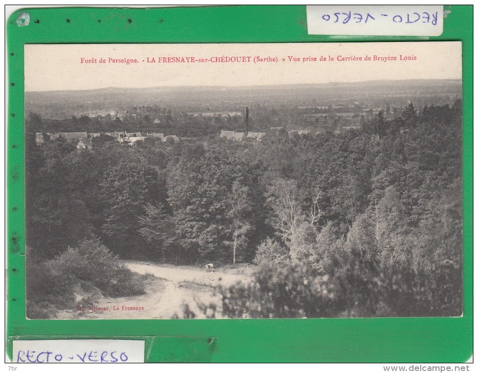 LA FRESNAYE SUR CHEDOUET VUE PRISE DE LA CARRIERE DE BRUYERE LOUIS - La Fresnaye Sur Chédouet