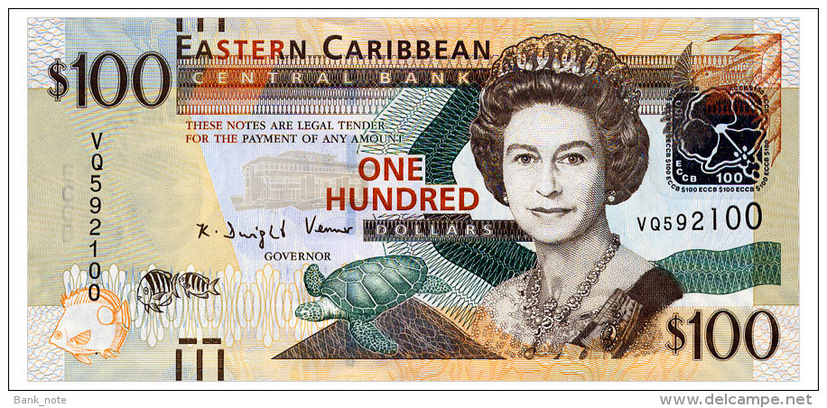 EAST CARIBBEAN STATES 100 DOLLARS ND(2012) Pick 55 Unc - East Carribeans