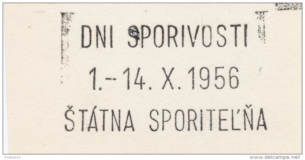 J1494 - Czechoslovakia (1945-79) Control Imprint Stamp Machine (R!): Days Of Thrift; 1.-14. X. 1956; State Savings Bank - Ensayos & Reimpresiones