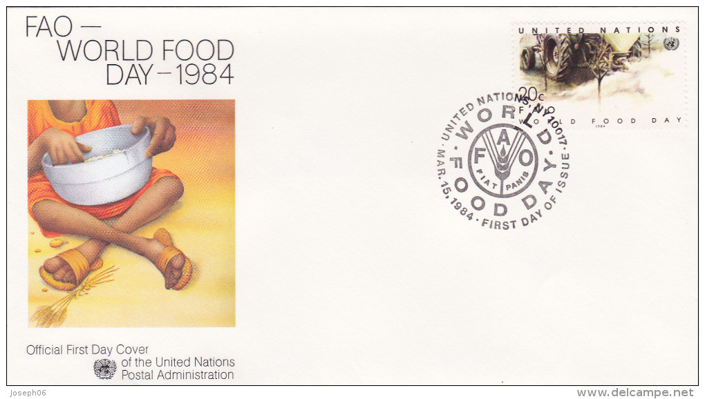 NATIONS  UNIES   1984  New York  FDC  Y.T. N° 410 - Usados