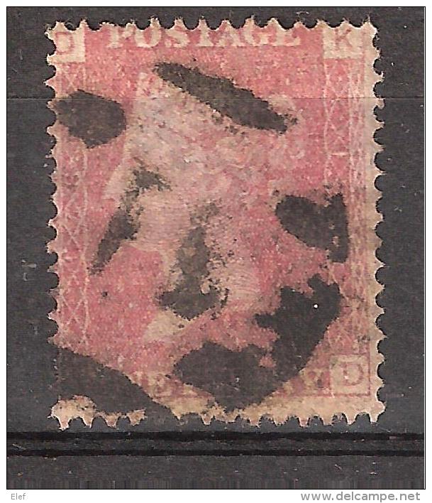 GB, Victoria, Yvert N° 26 , 1 Penny Rouge, Obl Planche / Plate 78   Obl TB, - Gebraucht