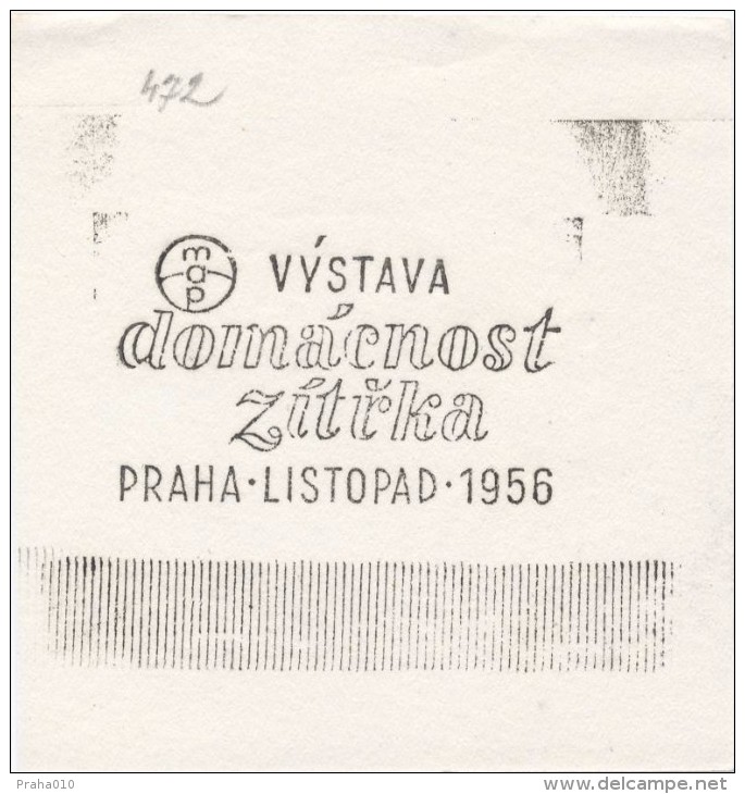 J1512 - Czechoslovakia (1945-79) Control Imprint Stamp Machine (R!): The Exhibition "Home Of Tomorrow"; November 1956 - Proofs & Reprints
