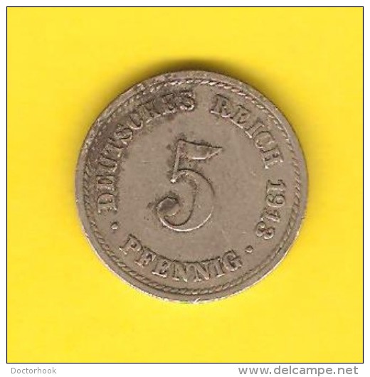GERMANY   5 PFENNIG  1913  (KM # 11) - 5 Pfennig