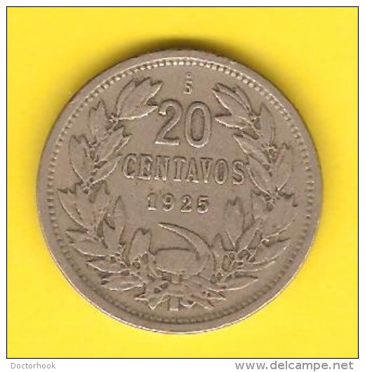 CHILE   20 CENTAVOS  1925  (KM # 167.1) - Chile