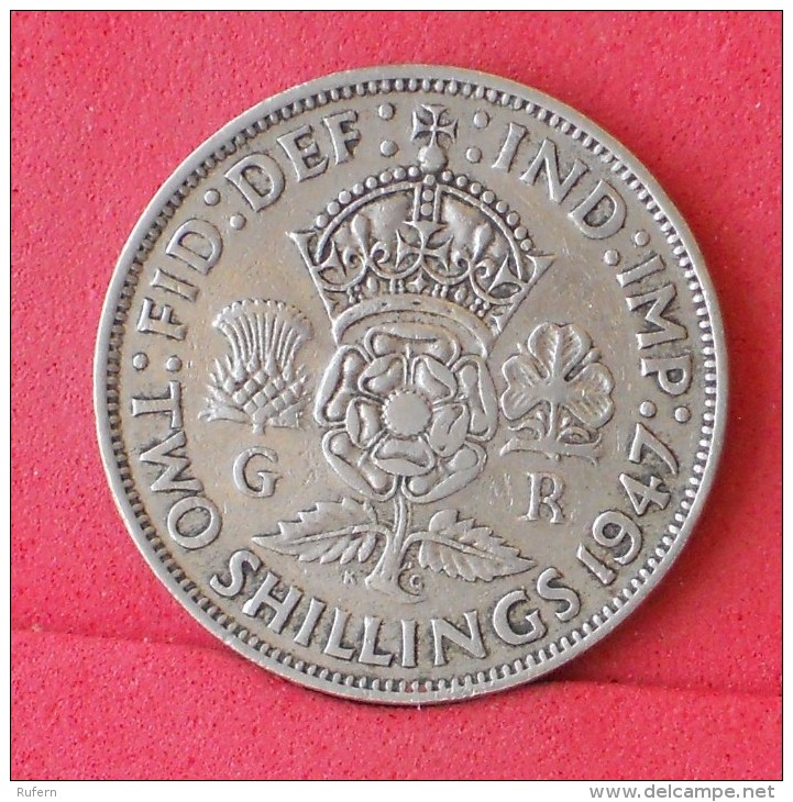 GREAT BRITAIN  2  SHILLING  1947   KM# 865  -    (Nº11802) - J. 1 Florin / 2 Schillings