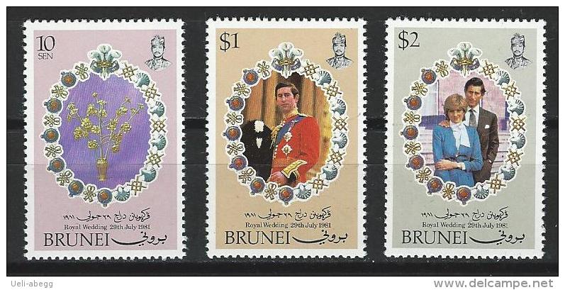 Brunei SG 304-06, Mi 252-54 ** - Brunei (...-1984)