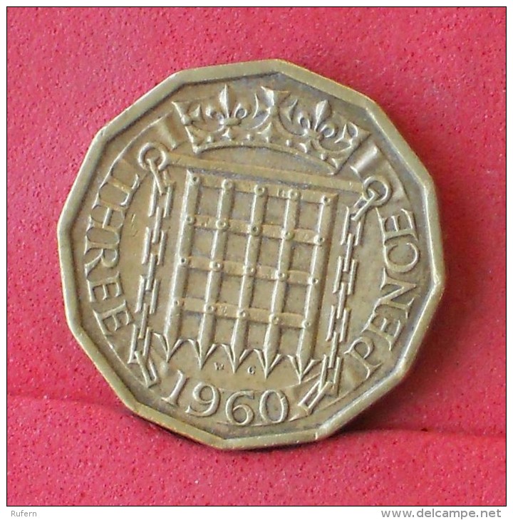 GREAT BRITAIN  3  PENCES  1960   KM# 900  -    (Nº11826) - F. 3 Pence