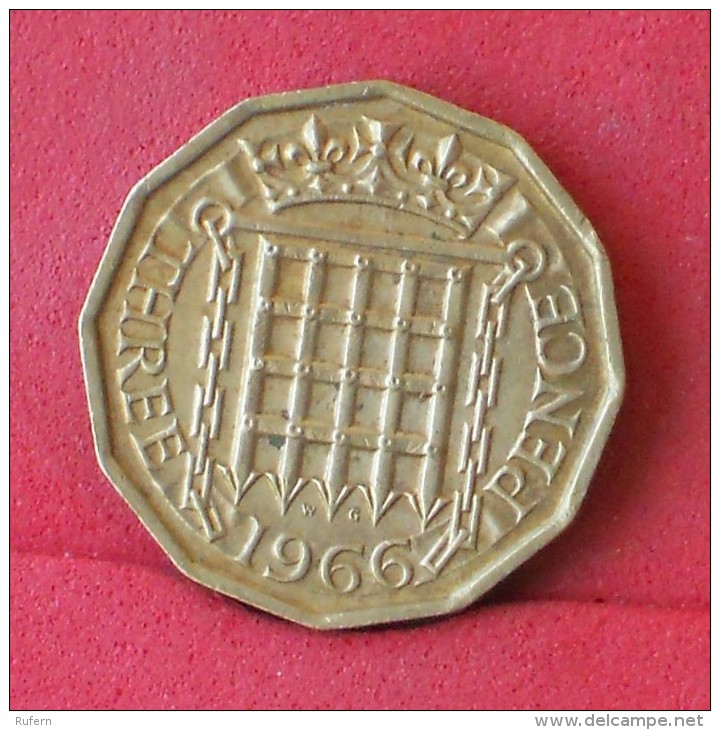 GREAT BRITAIN  3  PENCES  1966   KM# 900  -    (Nº11827) - F. 3 Pence