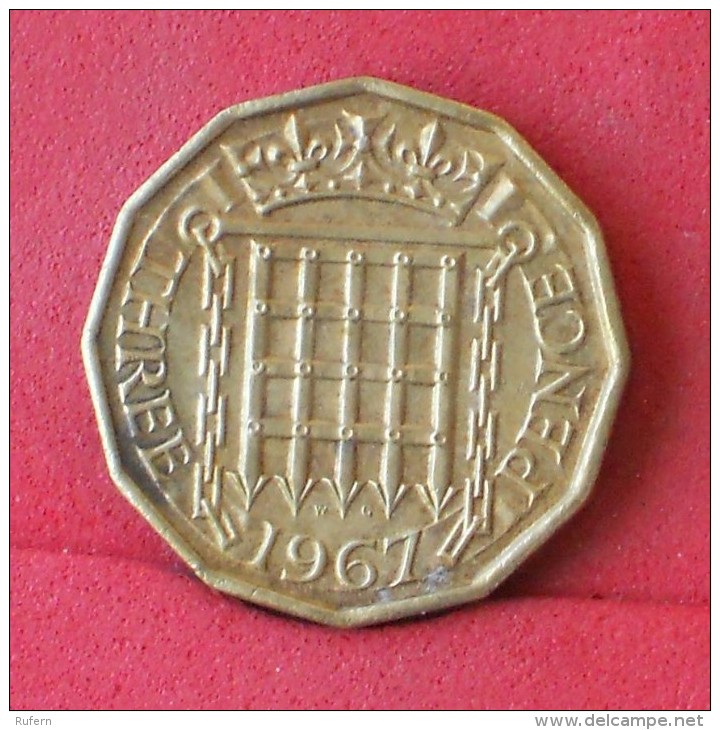 GREAT BRITAIN  3  PENCES  1967   KM# 900  -    (Nº11834) - F. 3 Pence