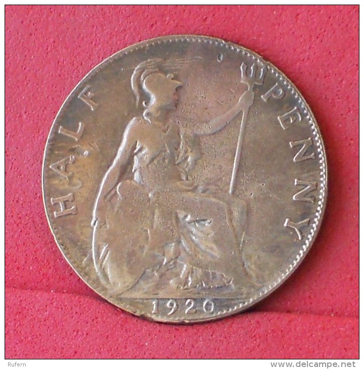 GREAT BRITAIN  1/2  PENNY  1920   KM# 809  -    (Nº11847) - C. 1/2 Penny