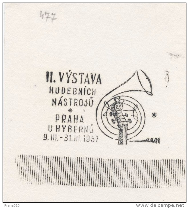 J1520 - Czechoslovakia (1945-79) Control Imprint Stamp Machine (R!): II. Exhibition Of Musical Instruments, Prague 1957 - Proofs & Reprints