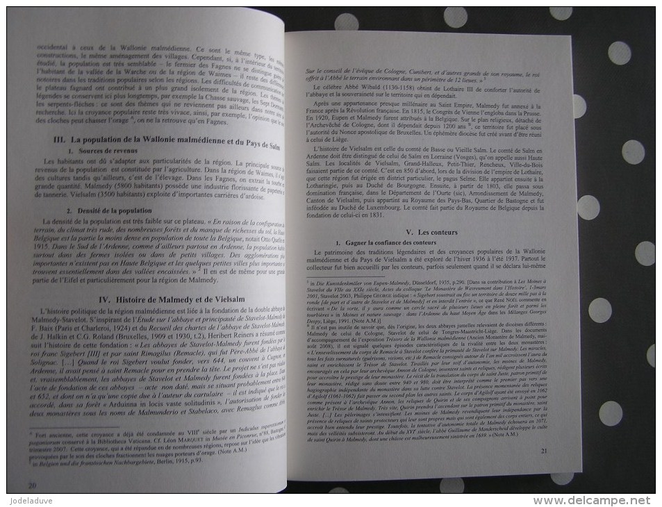 TRADITIONS LEGENDAIRES ET CROYANCES POPULAIRES EN HAUTE ARDENNE Marichal Régionalisme Vielsam Conte Loup Garou Histoire