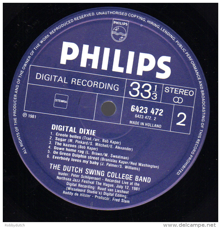 * LP *  DUTCH SWING COLLEGE BAND - DIGITAL DIXIE (Holland 1981 EX!!!) - Jazz