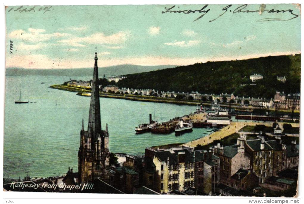 ROTHESAY FROM CHAPEL HILL,COULEUR  REF 43617 - Bute