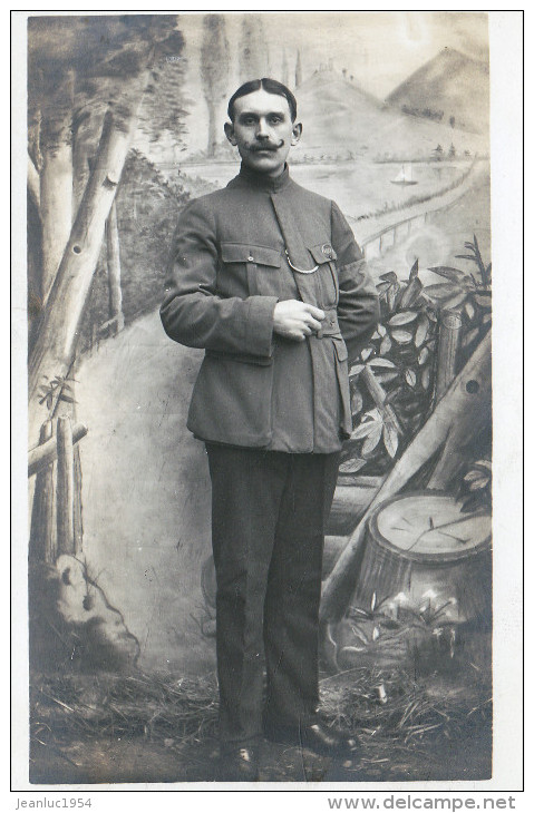 SOLDATS FRANCAIS  PRISONNIERS 1914  RETIRAGE D A PRES PLAQUE PHOTO  PRO - Guerre, Militaire