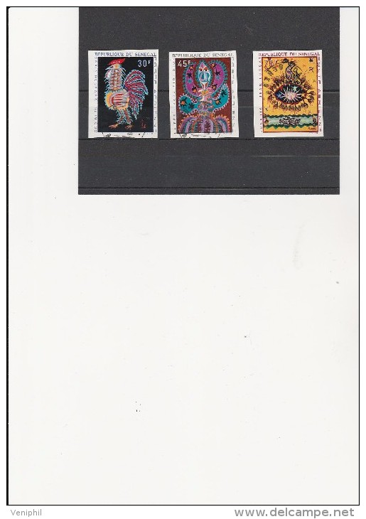 SENEGAL - POSTE AERIENNE N° 86 A 88 OBLITERES ET NON DENTELES -TB  ANNEE 1970 - Luftpost