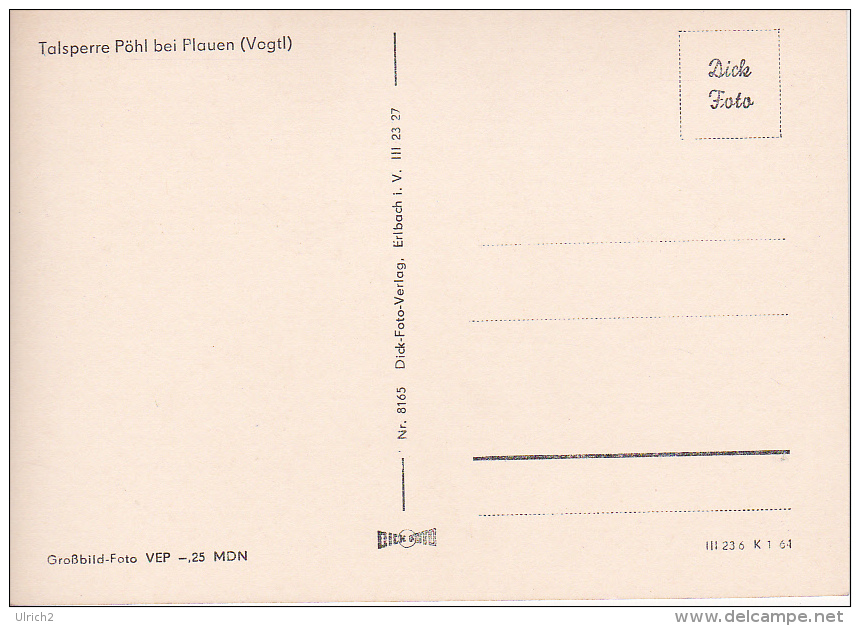 AK Talsperre Pöhl Bei Plauen - Vogtland (15107) - Poehl