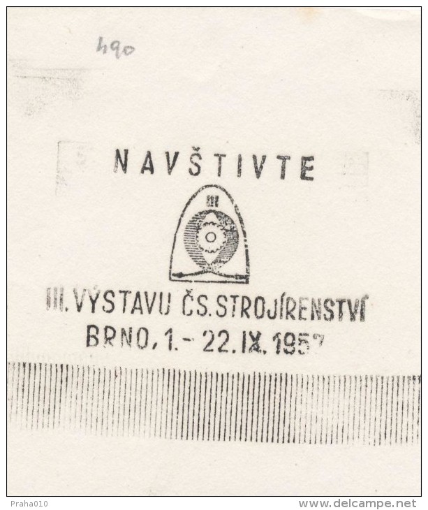 J1548 - Czechoslovakia (1945-79) Control Imprint Stamp Machine (R!): Visit III. Exhibition Of Czechoslovak Engineering - Ensayos & Reimpresiones