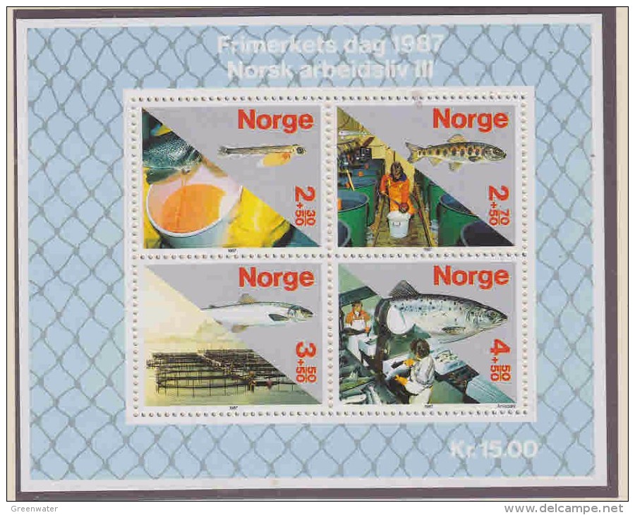 Norway 1987 Stamp Day / Fishing Industry M/s ** Mnh (F3352) - Hojas Bloque