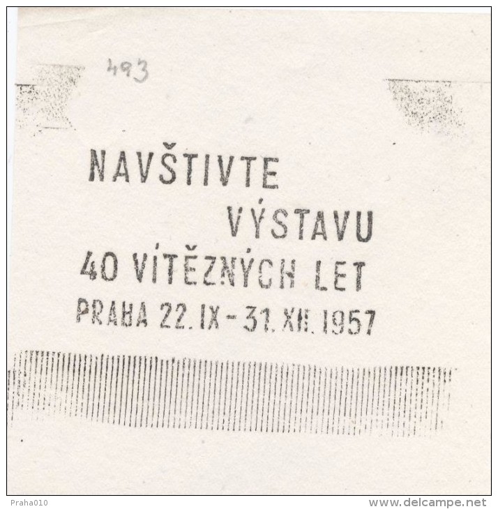 J1558 - Czechoslovakia (1945-79) Control Imprint Stamp Machine (R!): Visit The Exhibition "40 Years Of Victory", 1957 - Proofs & Reprints
