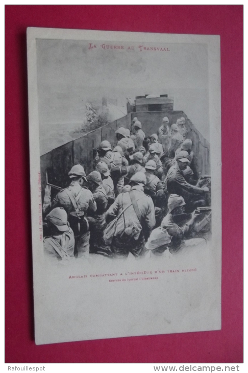 Cp  La Guerre Au Transvaal Anglais Combattant A L'interieur D'un Train Blinde - Autres & Non Classés