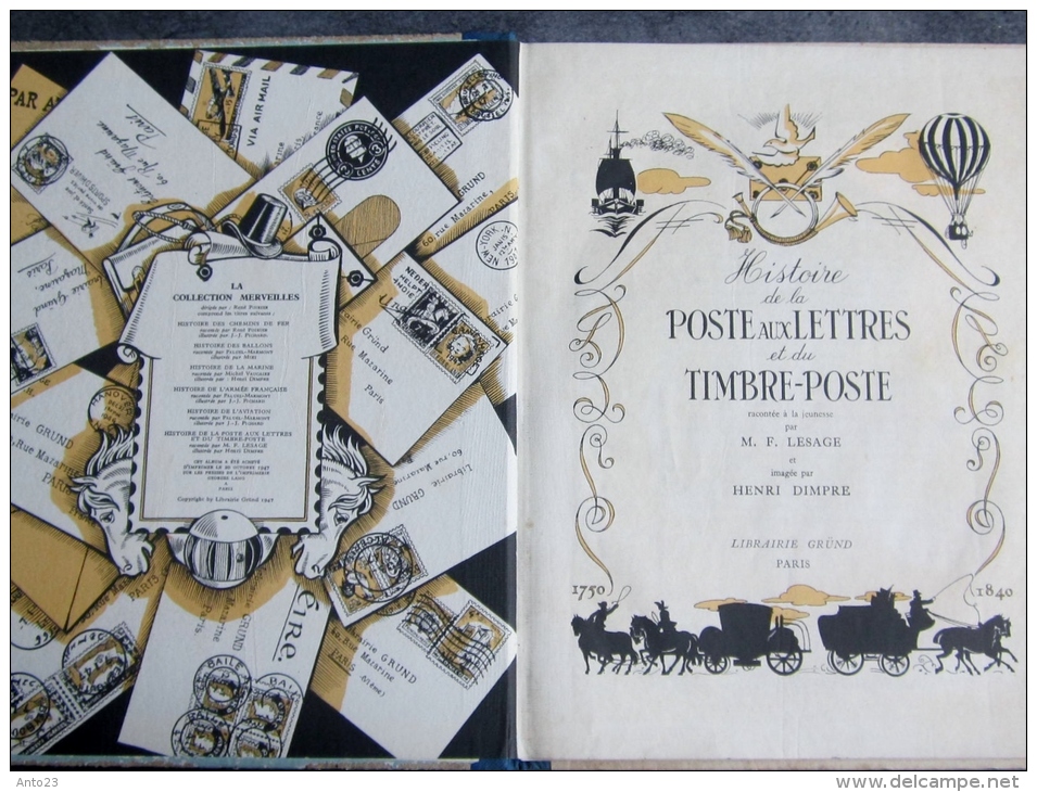 Histoire de la Poste aux lettres et du timbre poste 1947