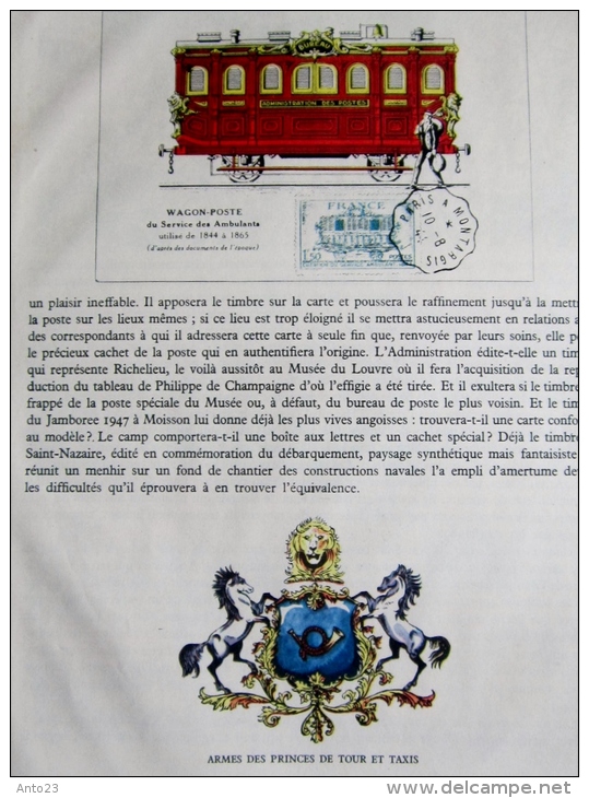 Histoire de la Poste aux lettres et du timbre poste 1947